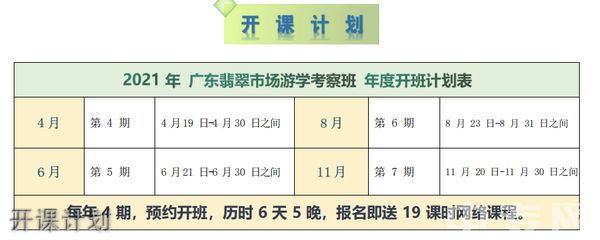 瑞丽国际珠宝翡翠学校开课计划