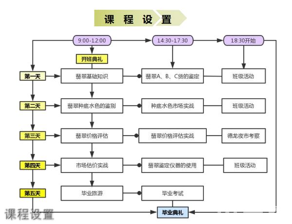 瑞丽国际珠宝翡翠学校课程设置