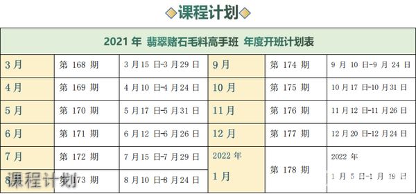 瑞丽国际珠宝翡翠学校课程计划